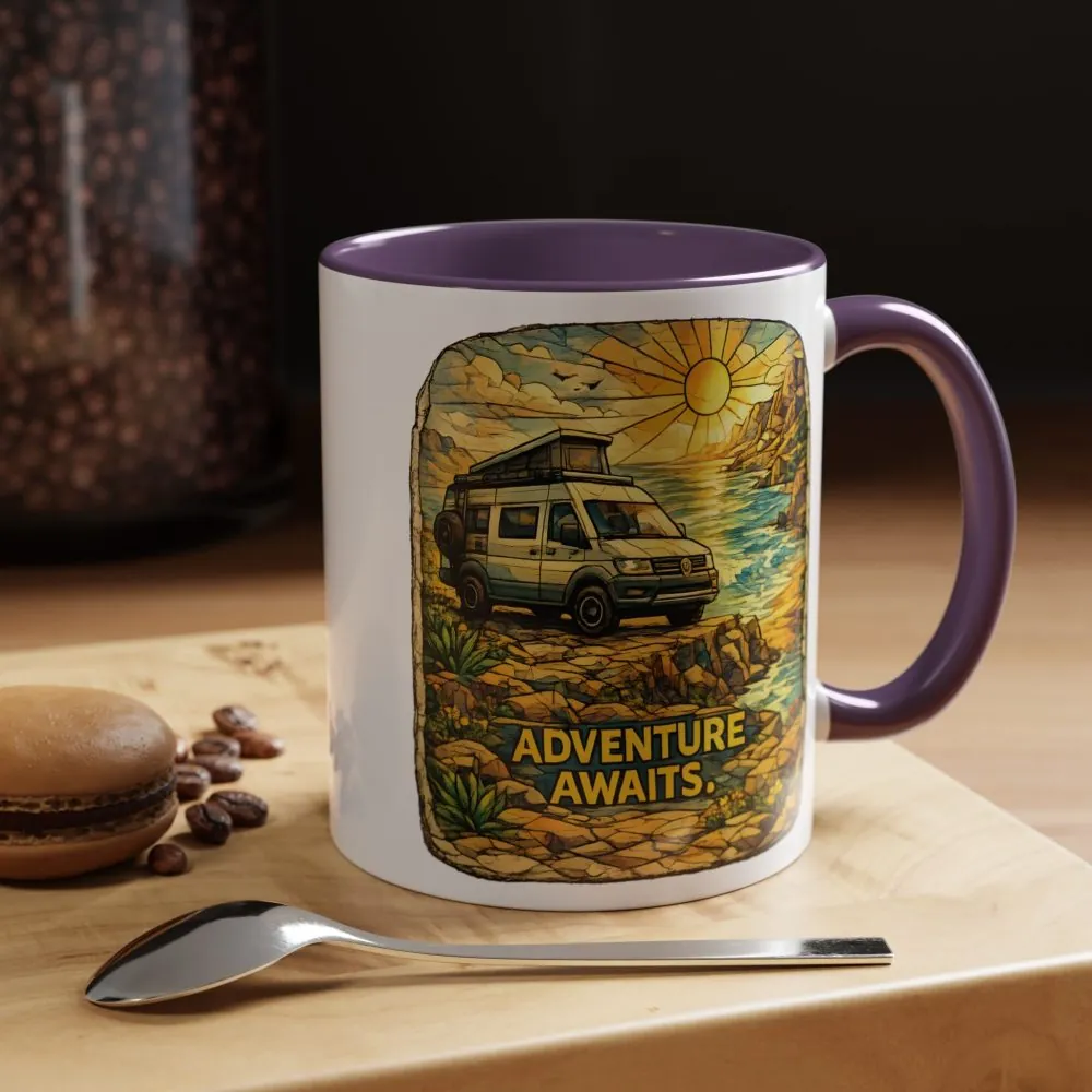 5903733084061592115_2048.jpeg Accent Coffee Mug (11, 15oz) — "Adventure Awaits" Design Cubic-Line