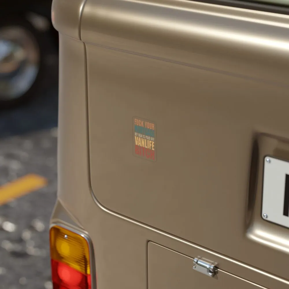 Transparent Outdoor Stickers – "Fuck Your Mortgage" Design F**K-Line