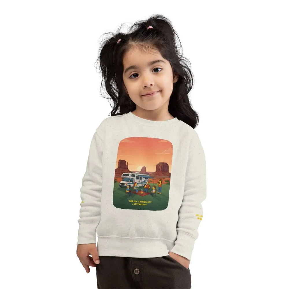 5909948679207705589_2048.jpeg Toddler Sweatshirt - "Life Is A Journey-Not A Destination" (Design Sitcom-Line)