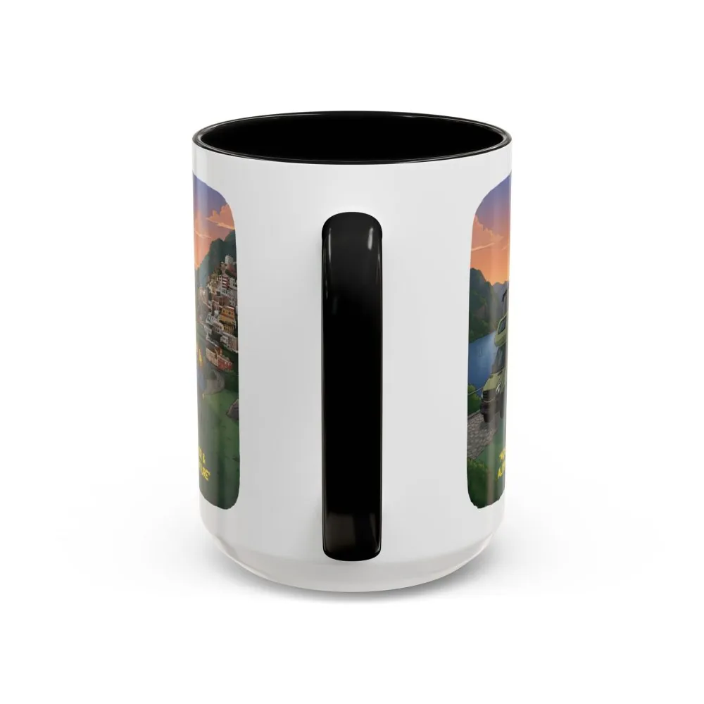 Accent Coffee Mug (11, 15oz) — "Mountain Air And Alpine Adventure"" Design Sitcom-Line