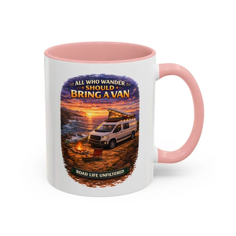 592466113281547464_2048.jpeg Accent Coffee Mug (11, 15oz) — "All Who wander Should Bring A Van" Design Scenic-Line