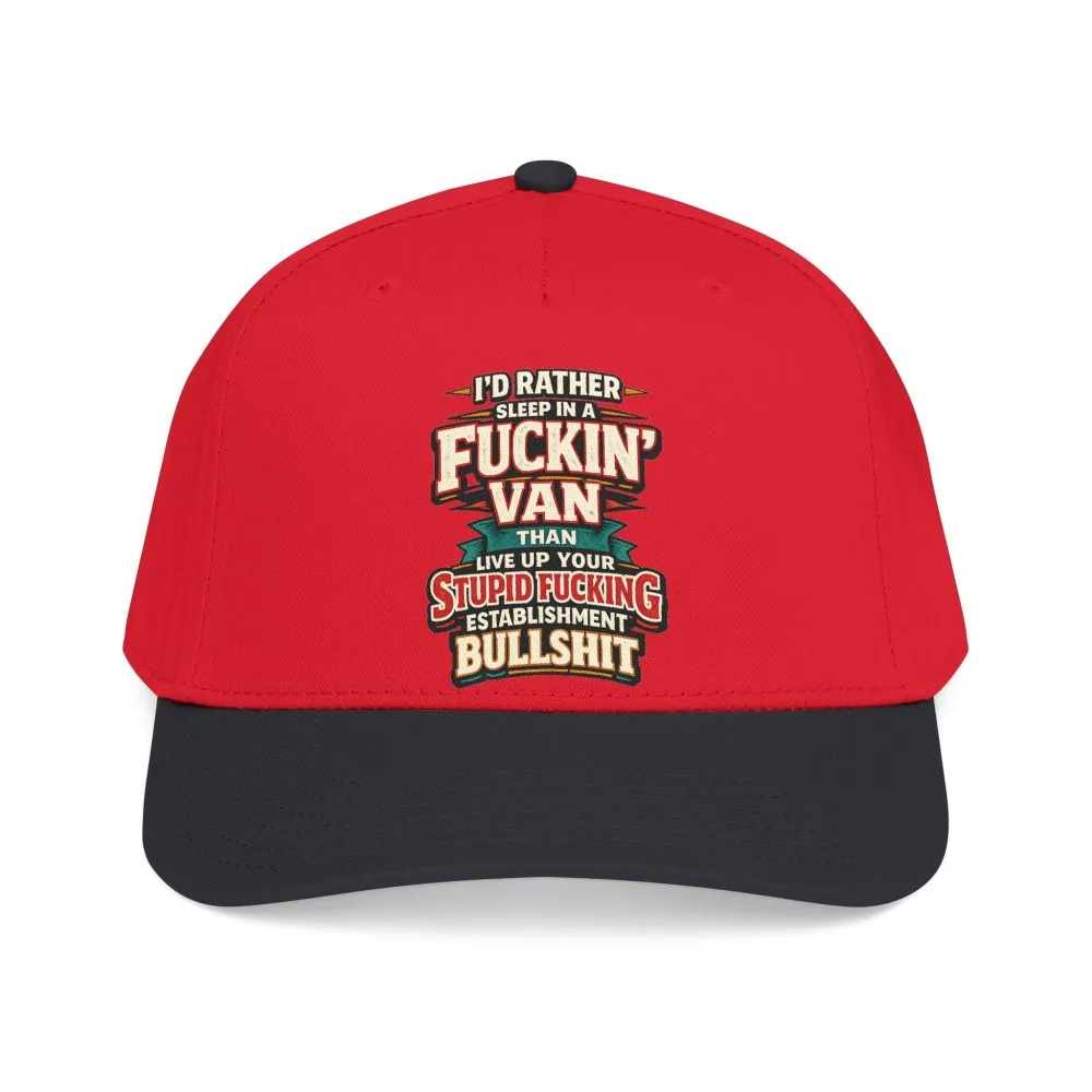 Baseball Cap - "I´d Rather Sleep in A Fucking Van" Design F**K-Line