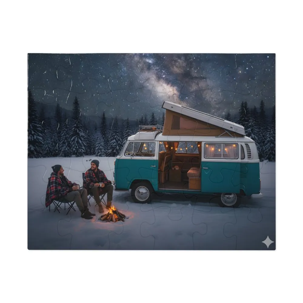 Jigsaw Puzzle with Tin — Van Life Night Sky
