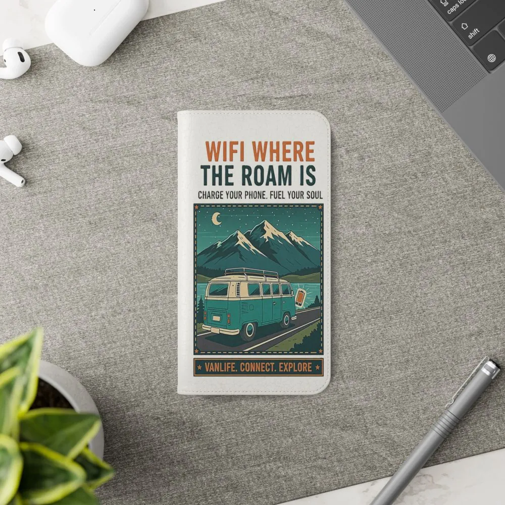 5939916954878551535_2048.jpeg Flip Phone Case — “WiFi Where the Roam Is” Vanlife Wallet Case