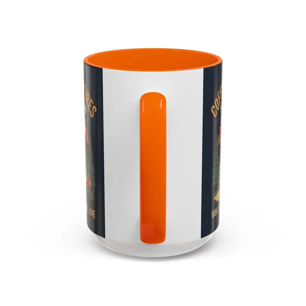 Accent Coffee Mug (11, 15oz) — "Coffee and campfires"
