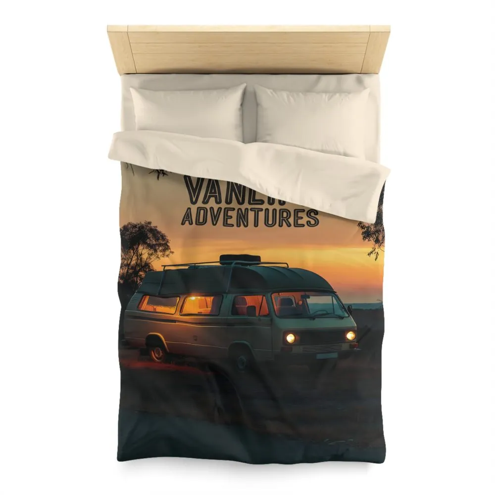 5970711141247861370_2048.jpeg Duvet Cover — 'Vanlife Adventures' Sunset Camper Bedding