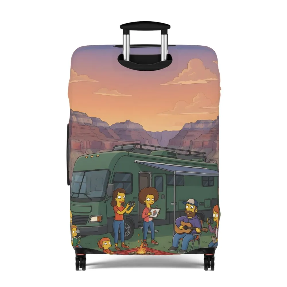 59723287885149000_2048.jpeg Luggage Cover — Adventure Camper Sketch Travel Suitcase(Design Sitcom-Line)