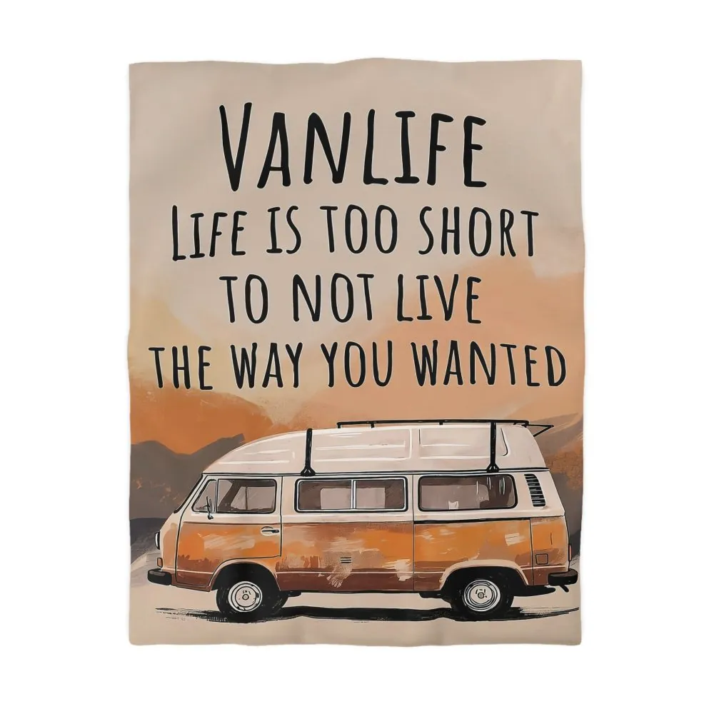 5994394927561627435_2048.jpeg Duvet Cover — 'Vanlife - Life Is Too Short to Not Live the Way You Wanted' Camper Bedding