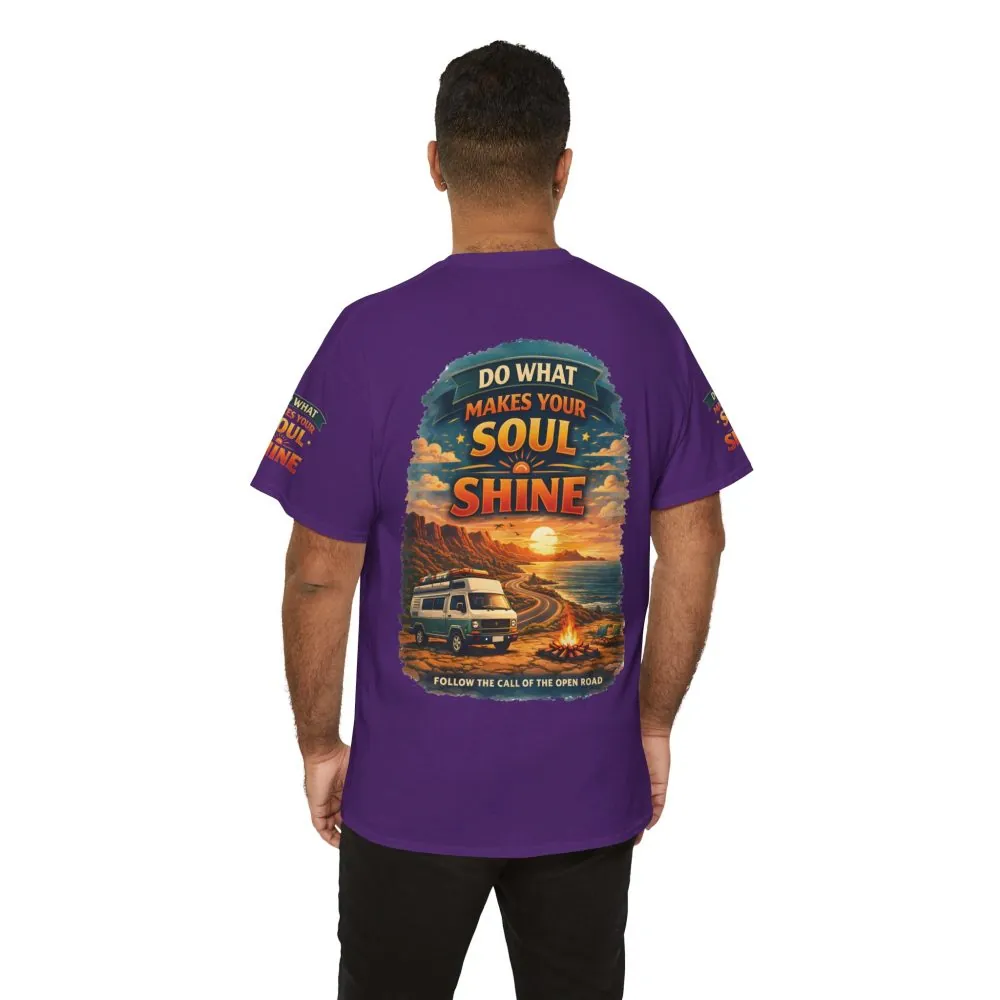 Unisex Heavy Cotton Tee — "Do What Makes Your Soul Shine" Design Scenic-Line