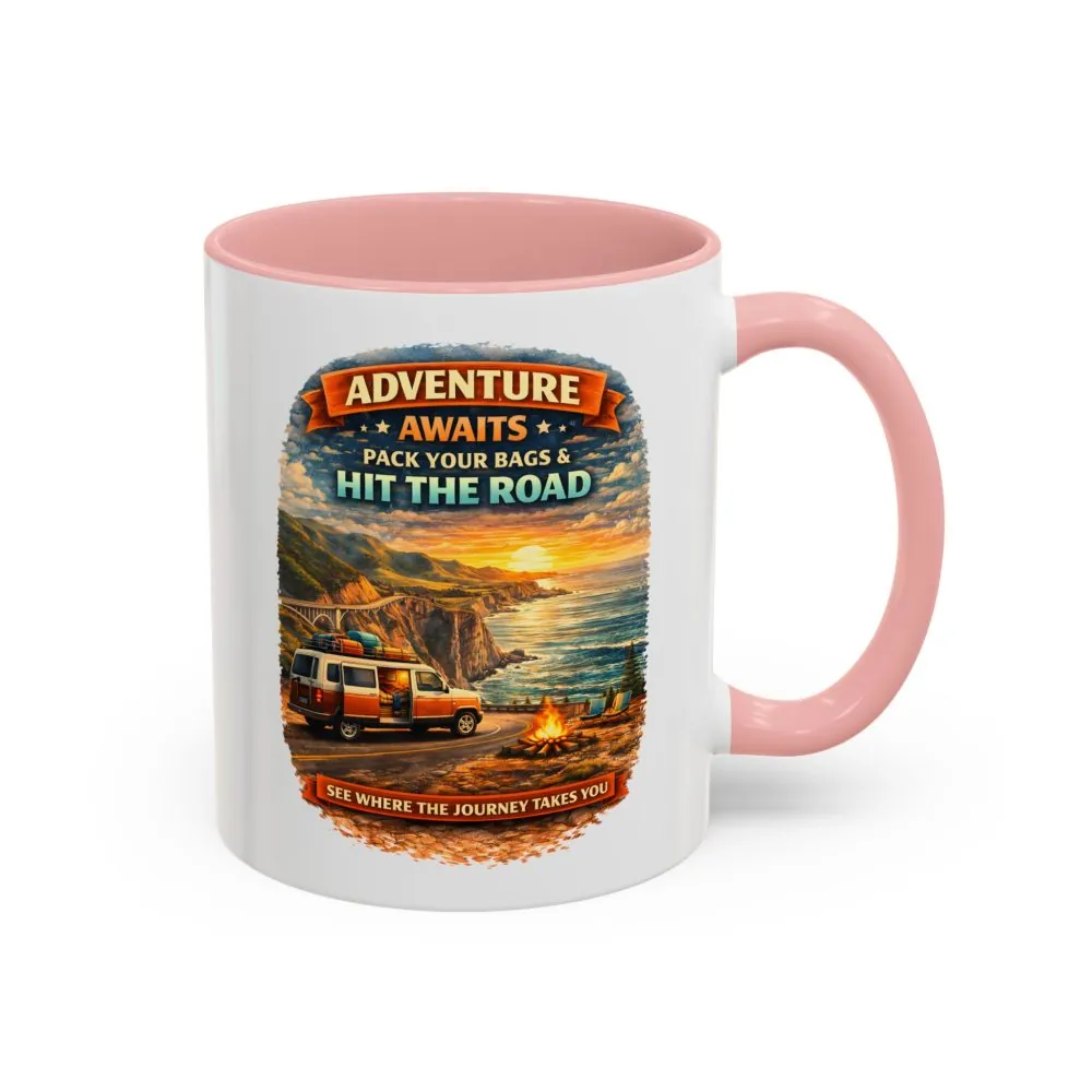 6079969209450619501_2048.jpeg Accent Coffee Mug (11, 15oz) — "Adventure Awaits-Pack Your Bags" Design Scenic-Line
