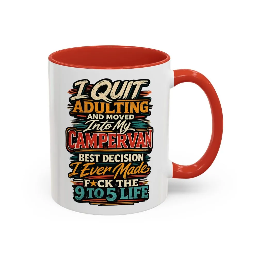 6093921350300106_2048.jpeg Accent Coffee Mug (11, 15oz) — "I Quit Adulting" Design F**K-Line