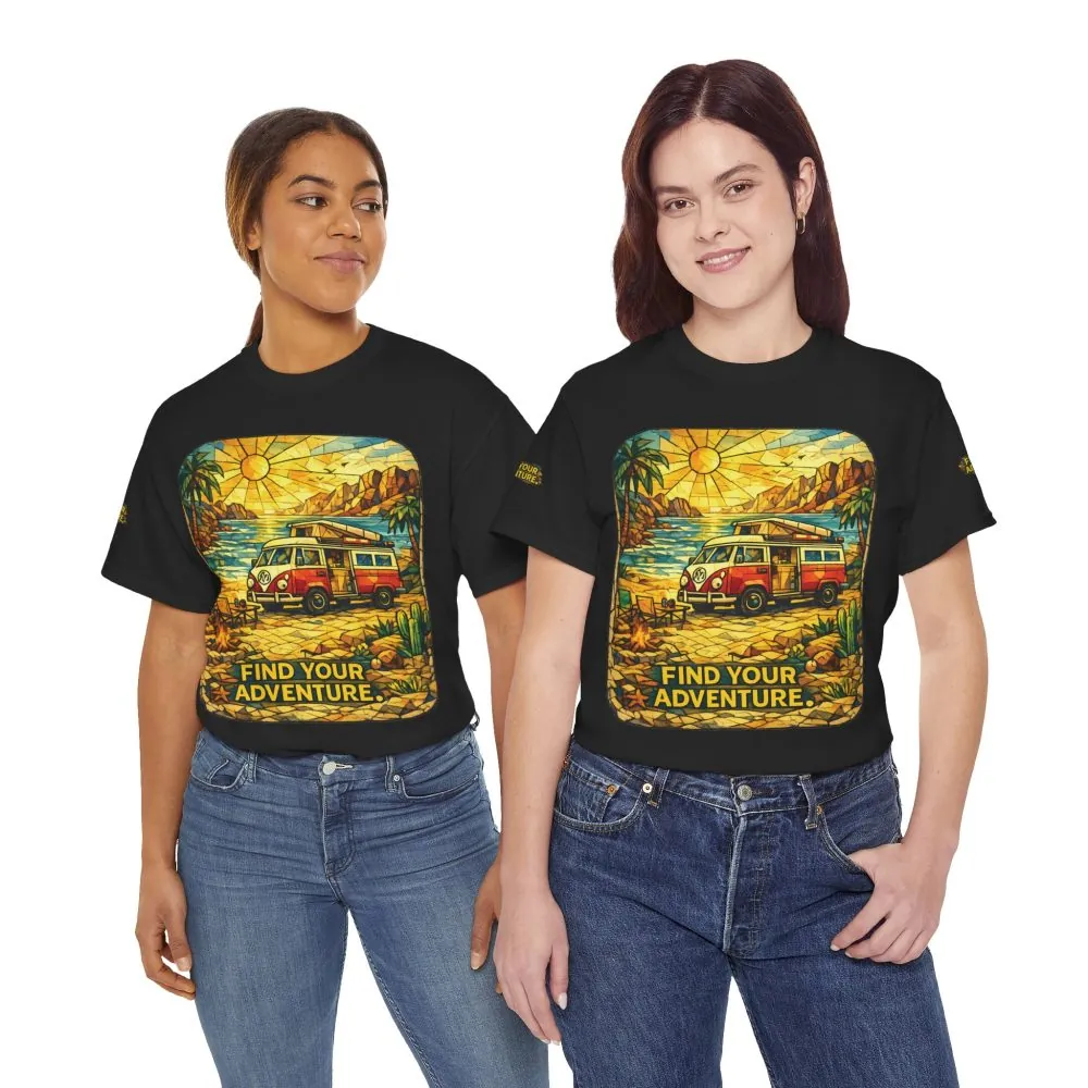 6115173550307717770_2048.jpeg Unisex Heavy Cotton Tee — "Find Your Adventure" Design Cubic-Line