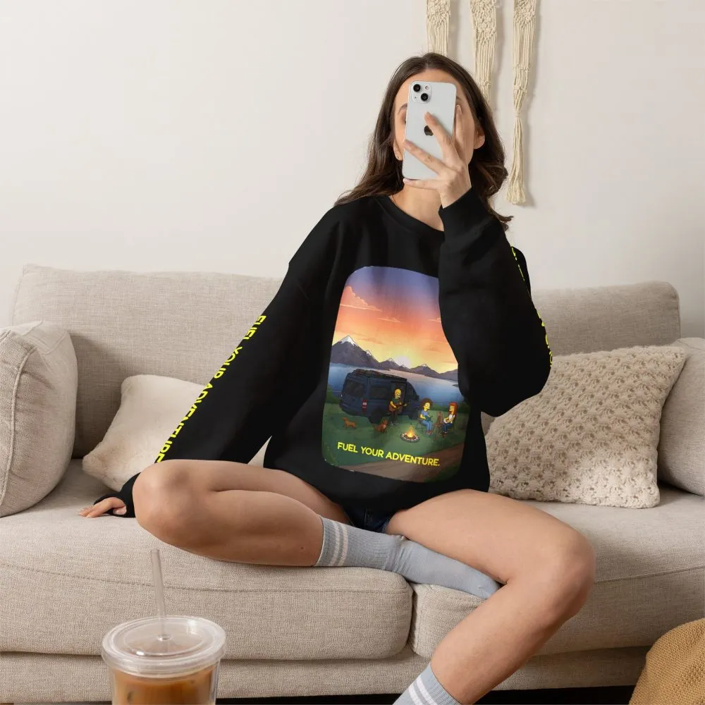 Unisex Heavy Blend™ Crewneck Sweatshirt — "Fuel Your Adventure" Design Sitcom-Line