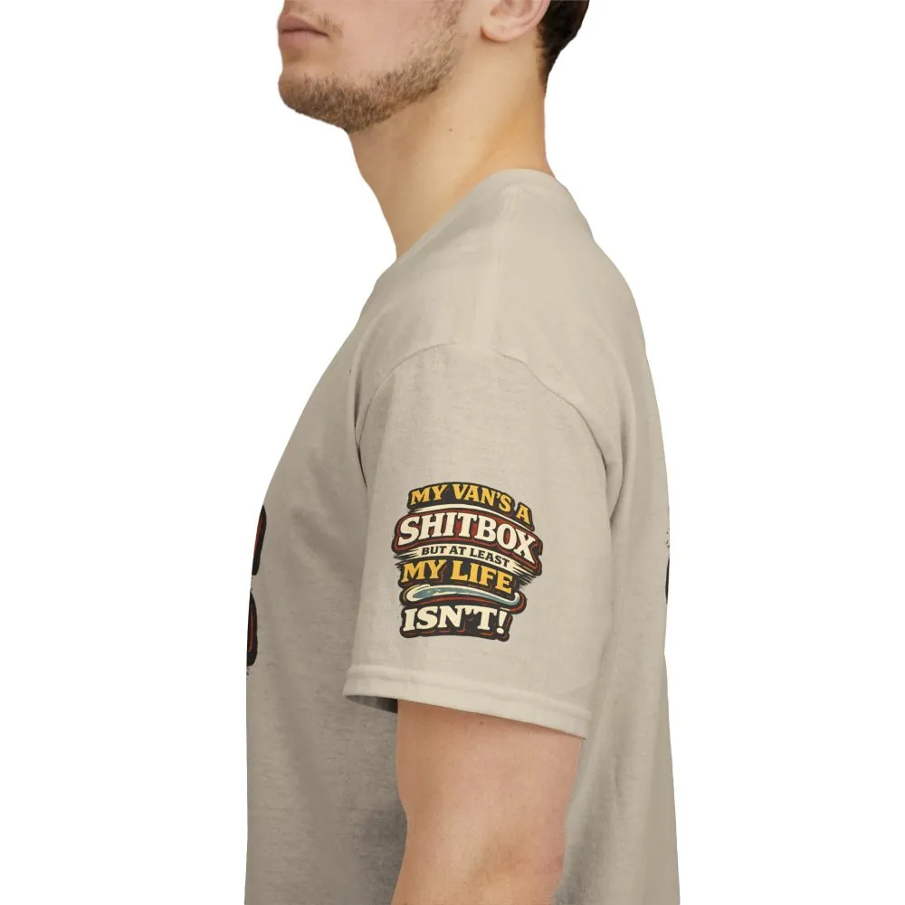 Unisex Heavy Cotton Tee — "My Van`s A Shitbox" Design F**K-Line