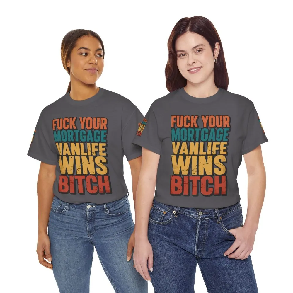 Unisex Heavy Cotton Tee — "Fuck Your Mortgage" Design F**K-Line