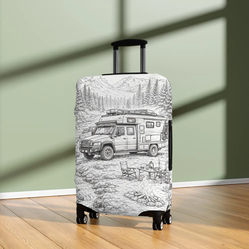 6149051751933410129_2048.jpeg Luggage Cover — Adventure Camper Sketch Travel Suitcase