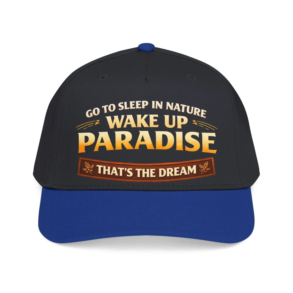 6149078903647556975_2048.jpeg Baseball Cap - "Go sleep Nature-Wake Up Paradise" Design Scenic-Line