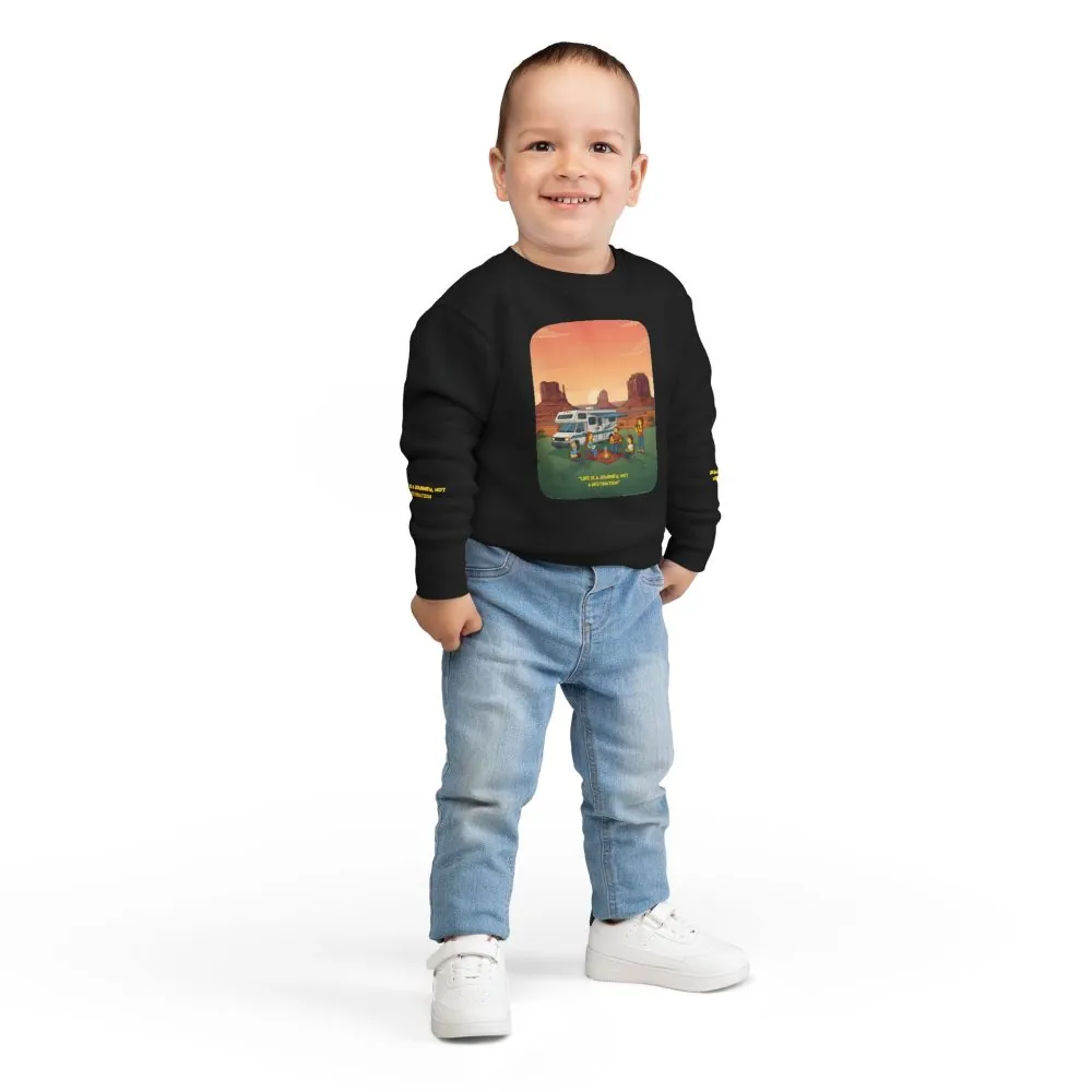615134997471386918_2048.jpeg Toddler Sweatshirt - "Life Is A Journey-Not A Destination" (Design Sitcom-Line)