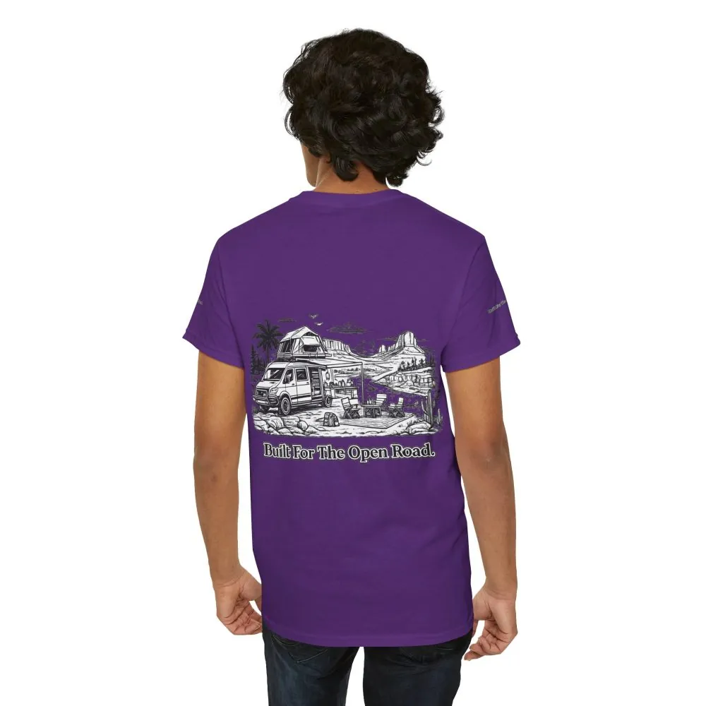 6175818811198265668_2048.jpeg Unisex Heavy Cotton Tee — "Built For The Open Road" Design Minimal-Line