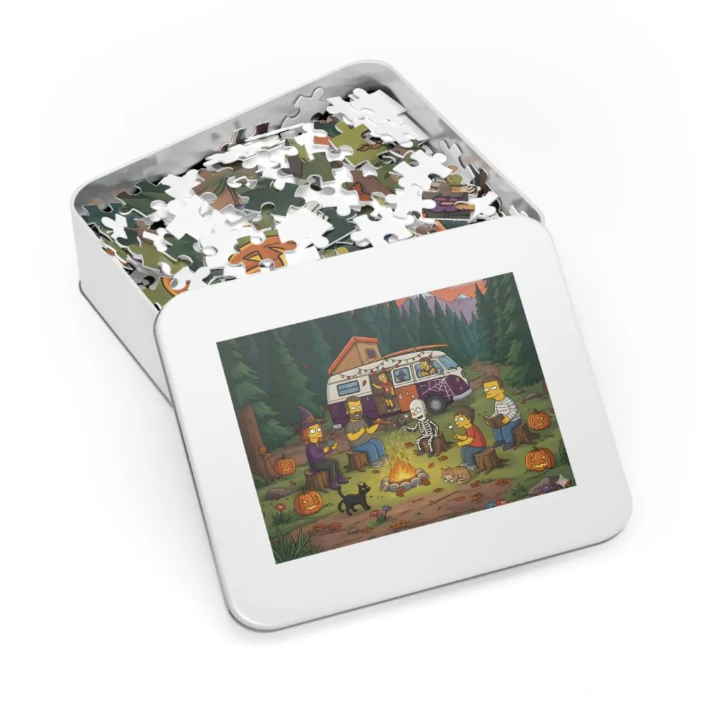 Jigsaw Puzzle with Tin — Autumn Camping Jigsaw Halloween