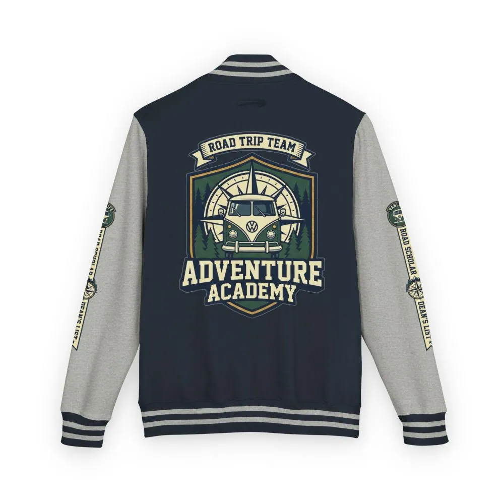 6226485122024309146_2048.jpeg Unisex Heavyweight Letterman Jacket (Awdis) —"Adventure Academy" Road Trip Team Varsity Jacket