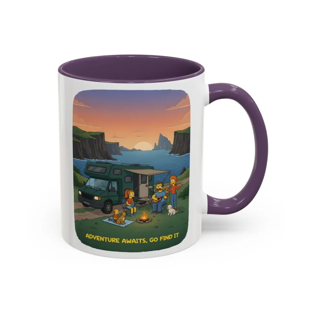 6247747443230497455_2048.jpeg Accent Coffee Mug (11, 15oz) — "Adventure Awaits-Go Find It"" Design Sitcom-Line