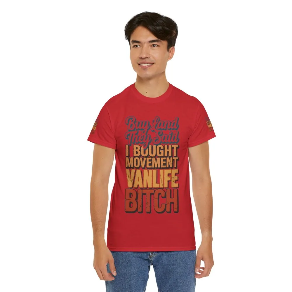 625602736757711980_2048.jpeg Unisex Heavy Cotton Tee — "Buy Land They Said" Design F**K-Line