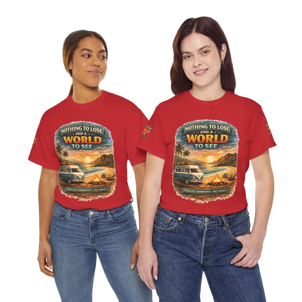 Unisex Heavy Cotton Tee — "Nothing To Lose " Design Scenic-Line