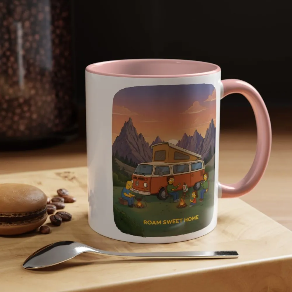 Accent Coffee Mug (11, 15oz) — "Roam Sweet Home" Design Sitcom-Line
