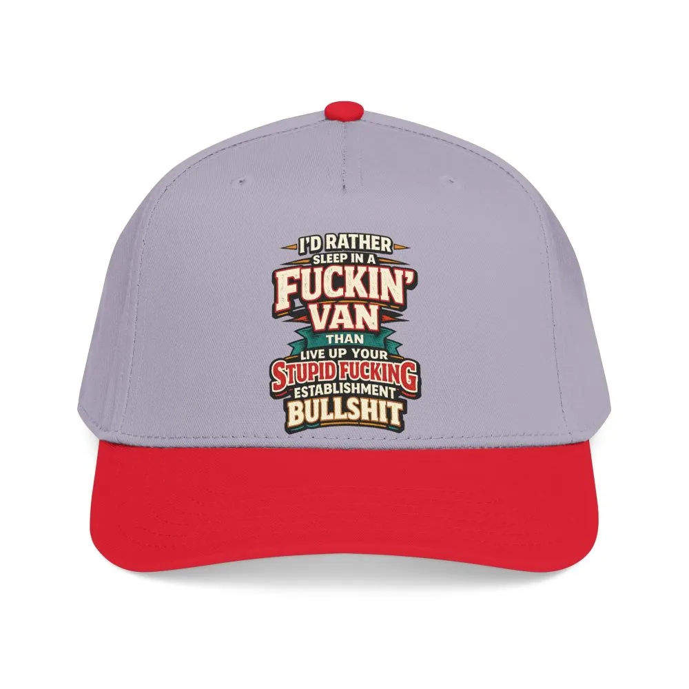 Baseball Cap - "I´d Rather Sleep in A Fucking Van" Design F**K-Line