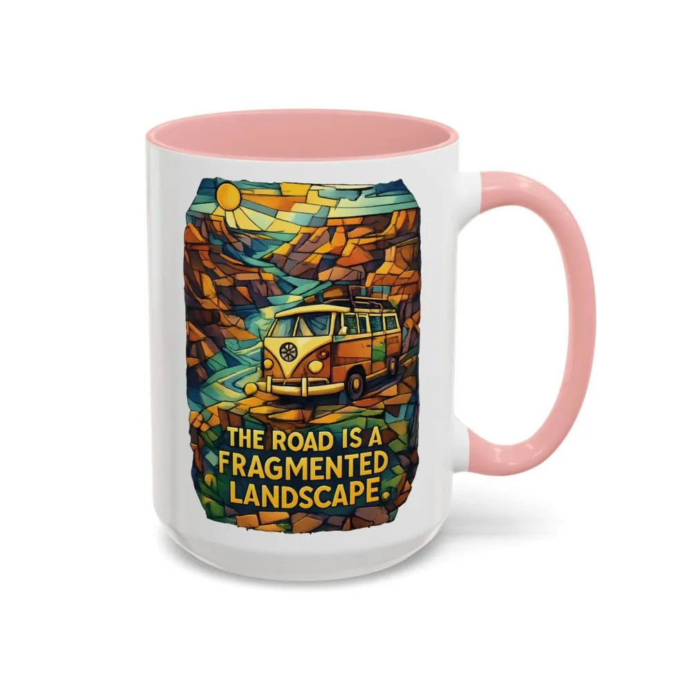 6274232364776033129_2048.jpeg Accent Coffee Mug (11, 15oz) — "The Road Is A Fragmented Landscape" Design Cubic-Line