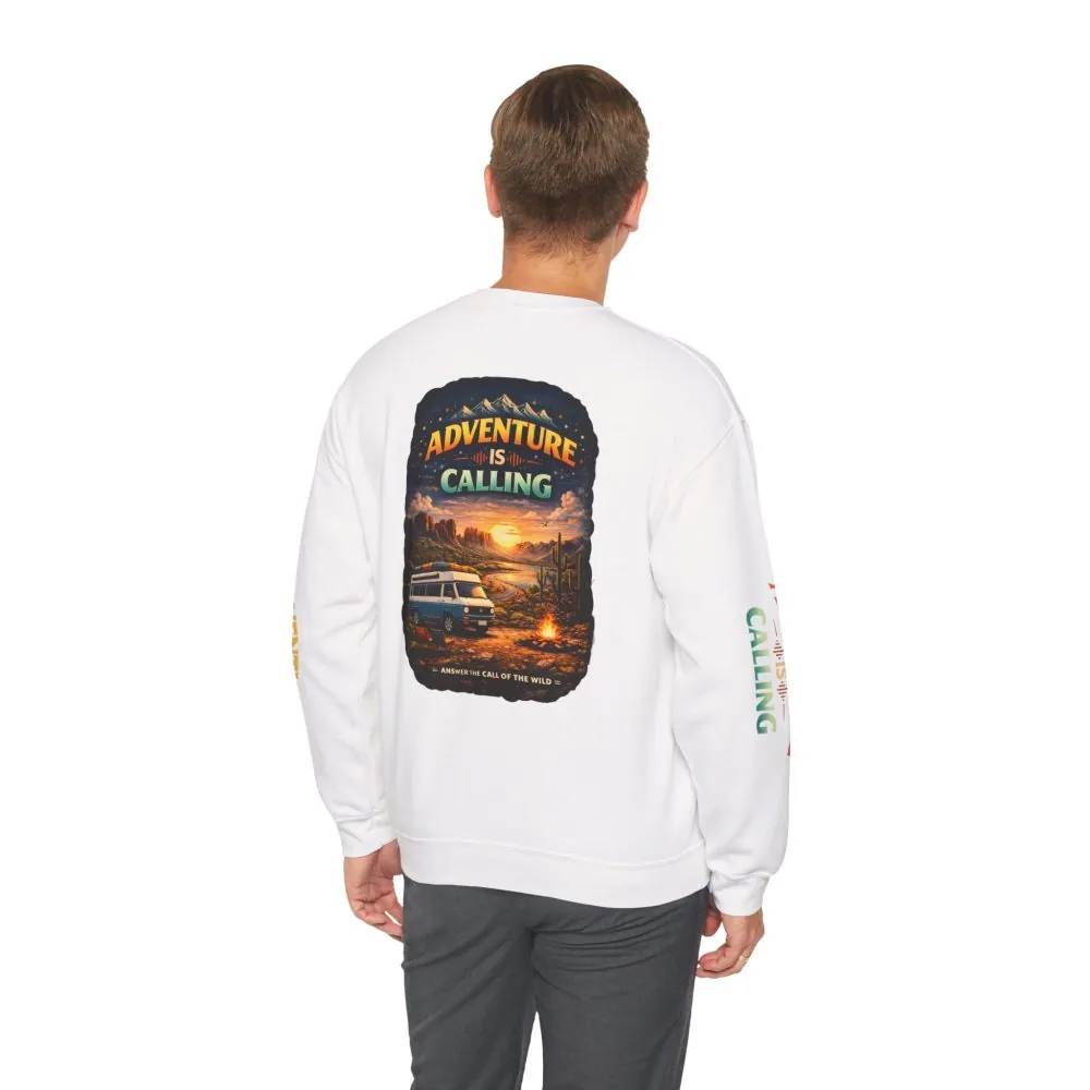 6286082934842957240_2048.jpeg Unisex Heavy Blend™ Crewneck Sweatshirt — "Adventure Is Calling" Design Scenic-Line