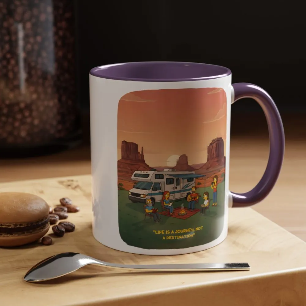 6312664170492338497_2048.jpeg Accent Coffee Mug (11, 15oz) — "Life Is A Journey-Not A Destination" Design Sitcom-Line