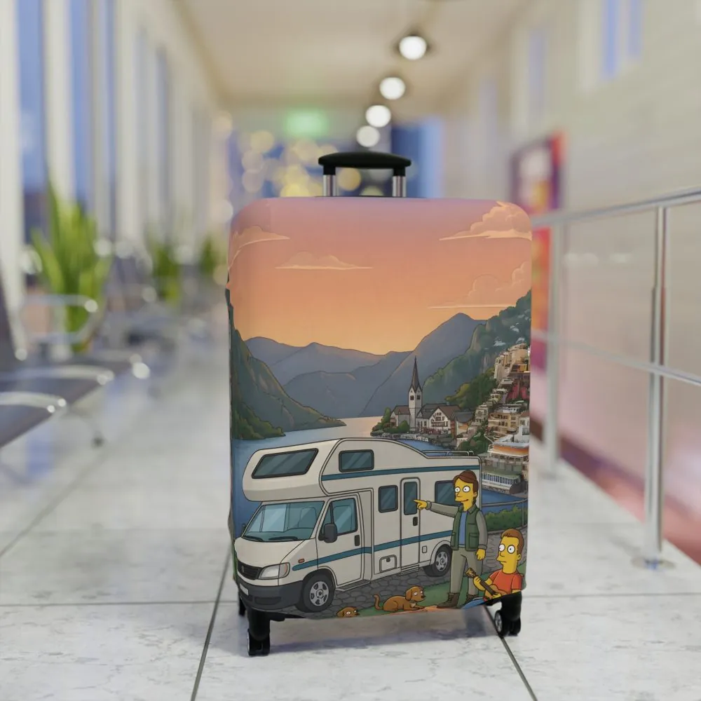 6328519785636467889_2048.jpeg Luggage Cover — Adventure Camper Sketch Travel Suitcase(Design Sitcom-Line)