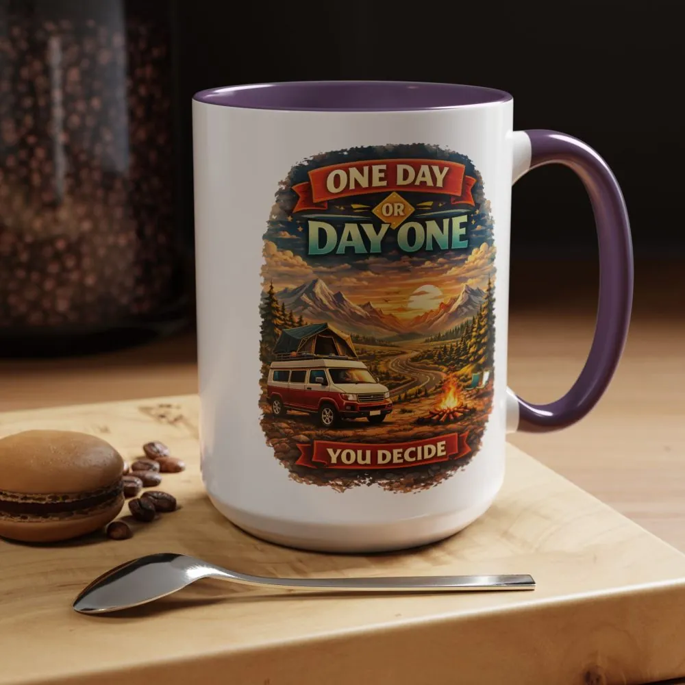 6334025885723192198_2048.jpeg Accent Coffee Mug (11, 15oz) — "One Day Or Day One" Design Scenic-Line
