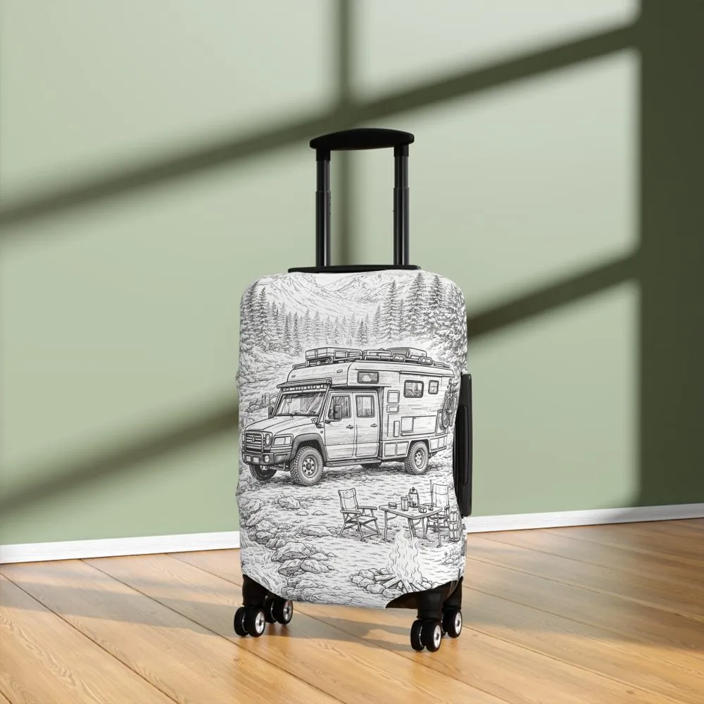 6351325361208159038_2048.jpeg Luggage Cover — Adventure Camper Sketch Travel Suitcase