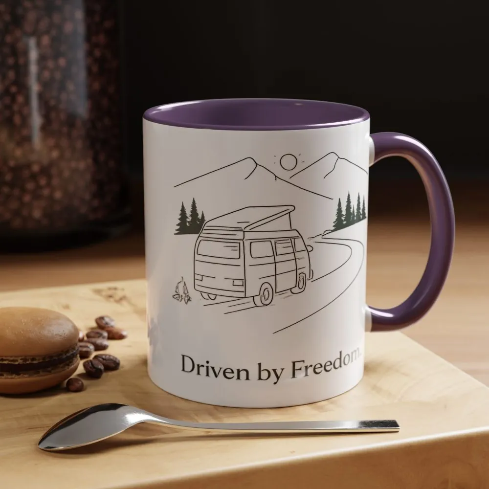 6359587349873740619_2048.jpeg Accent Coffee Mug (11, 15oz) — "Driven By Freedom" Design Minimal-Line