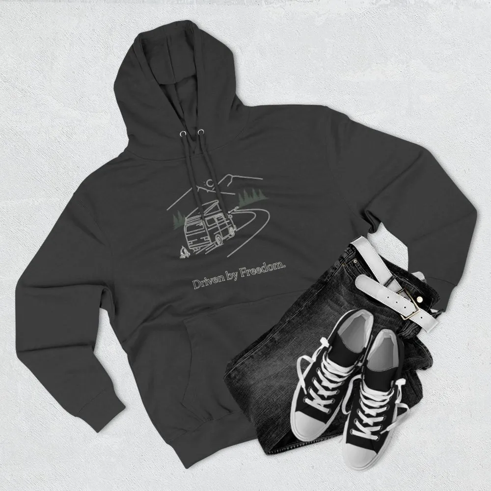 6362313179816470377_2048.jpeg Three-Panel Fleece Hoodie - "Driven By Freedom" Design Minimal-Line