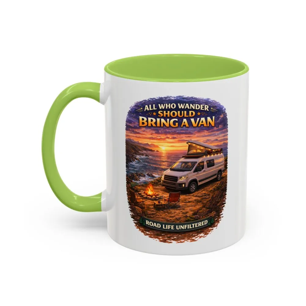 6367427198173451701_2048.jpeg Accent Coffee Mug (11, 15oz) — "All Who wander Should Bring A Van" Design Scenic-Line