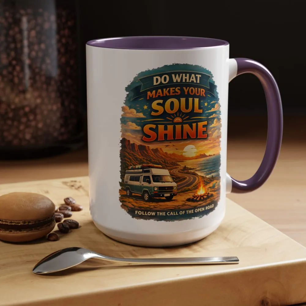 6369612730117635574_2048.jpeg Accent Coffee Mug (11, 15oz) — "Do What Makes Your Soul Shine" Design Scenic-Line