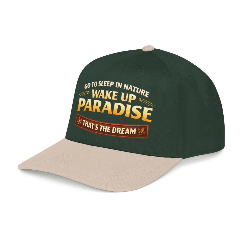 637052751808125492_2048.jpeg Baseball Cap - "Go sleep Nature-Wake Up Paradise" Design Scenic-Line