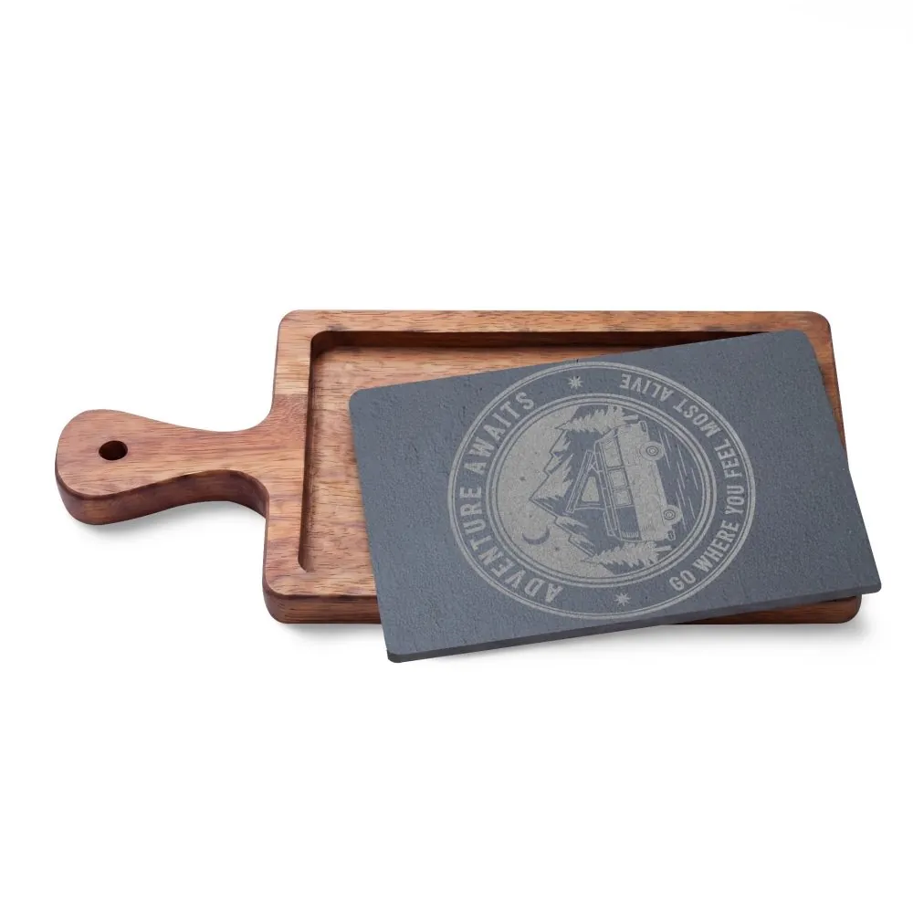 Engraved Charcuterie Board - "Adventure Awaits-Go Where You Feel Most Alive" (4 Variants Available)