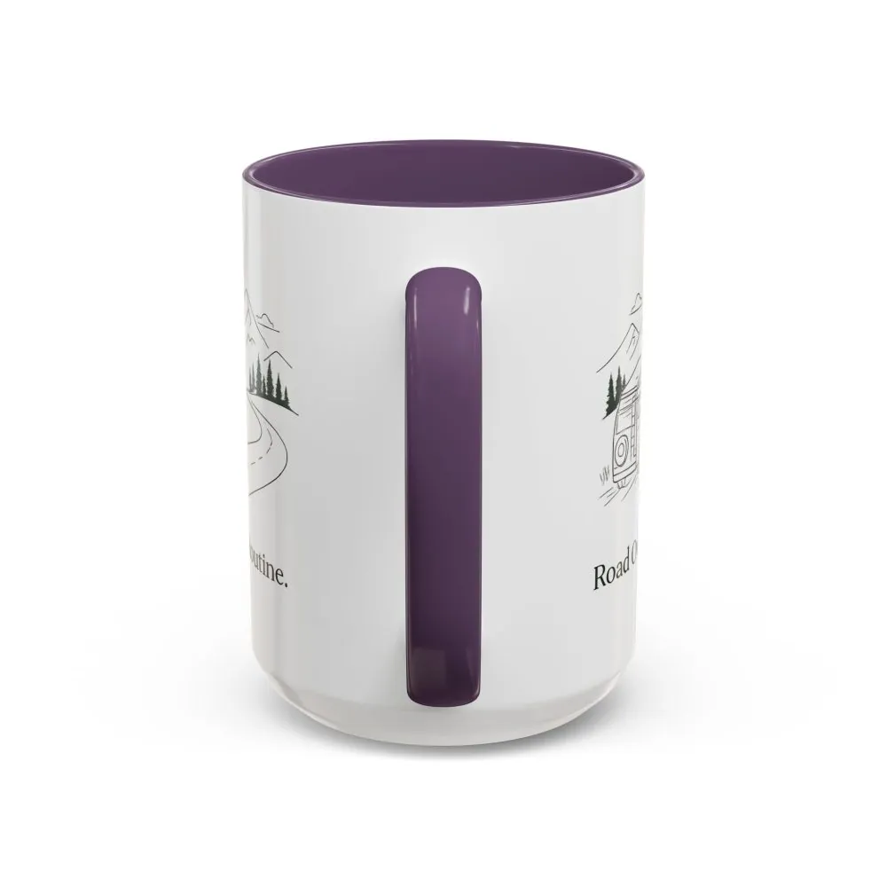 6398421554440709491_2048.jpeg Accent Coffee Mug (11, 15oz) — "Road Over Routine" Design Minimal-Line