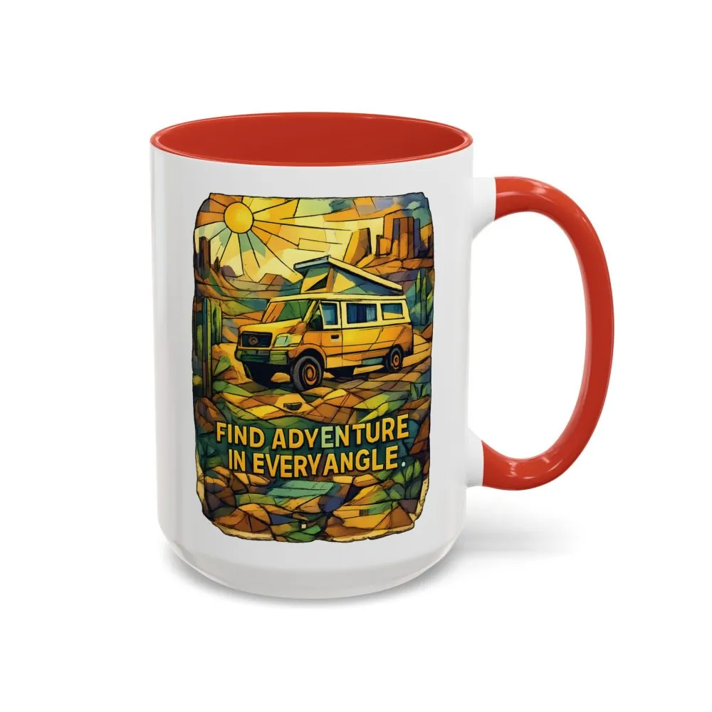 6408695661143618440_2048.jpeg Accent Coffee Mug (11, 15oz) — "Find Adventure In Every Corner" Design Cubic-Line