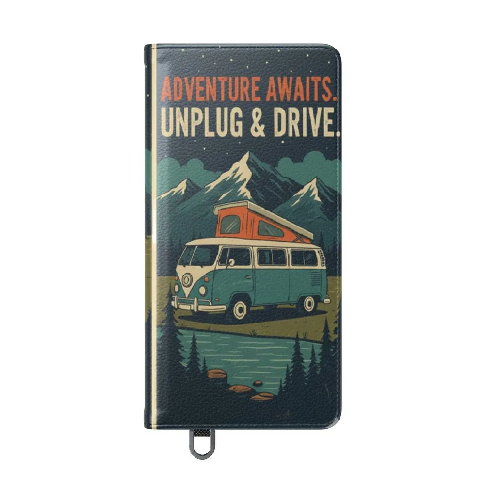 Flip Phone Case — "Fuel Your Journey, Not the Wifi" Wallet Cover