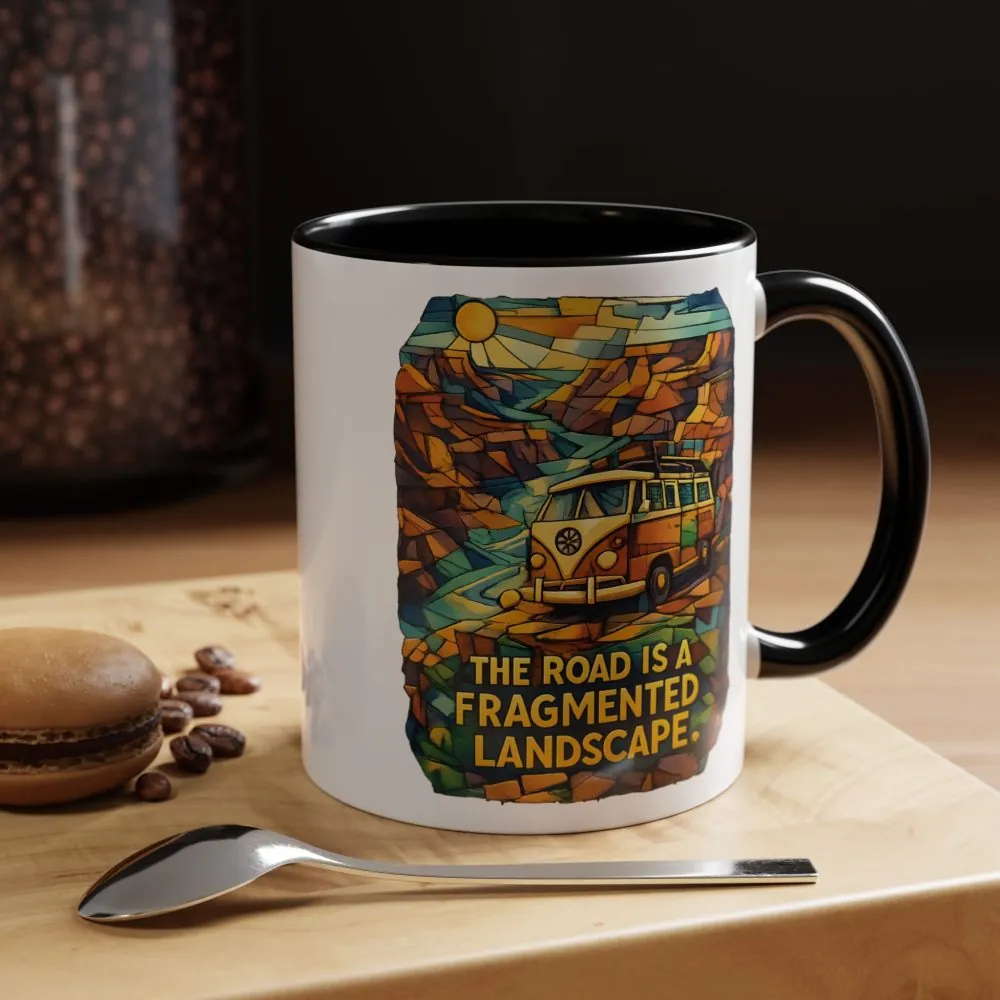 6422338117413565544_2048.jpeg Accent Coffee Mug (11, 15oz) — "The Road Is A Fragmented Landscape" Design Cubic-Line