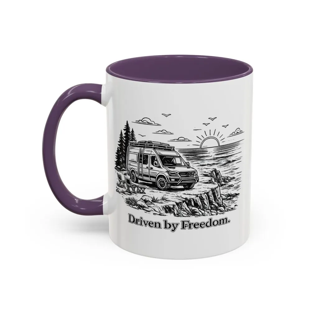 644824376484417777_2048.jpeg Accent Coffee Mug (11, 15oz) — "Driven By Freedom" Design Minimal-Line