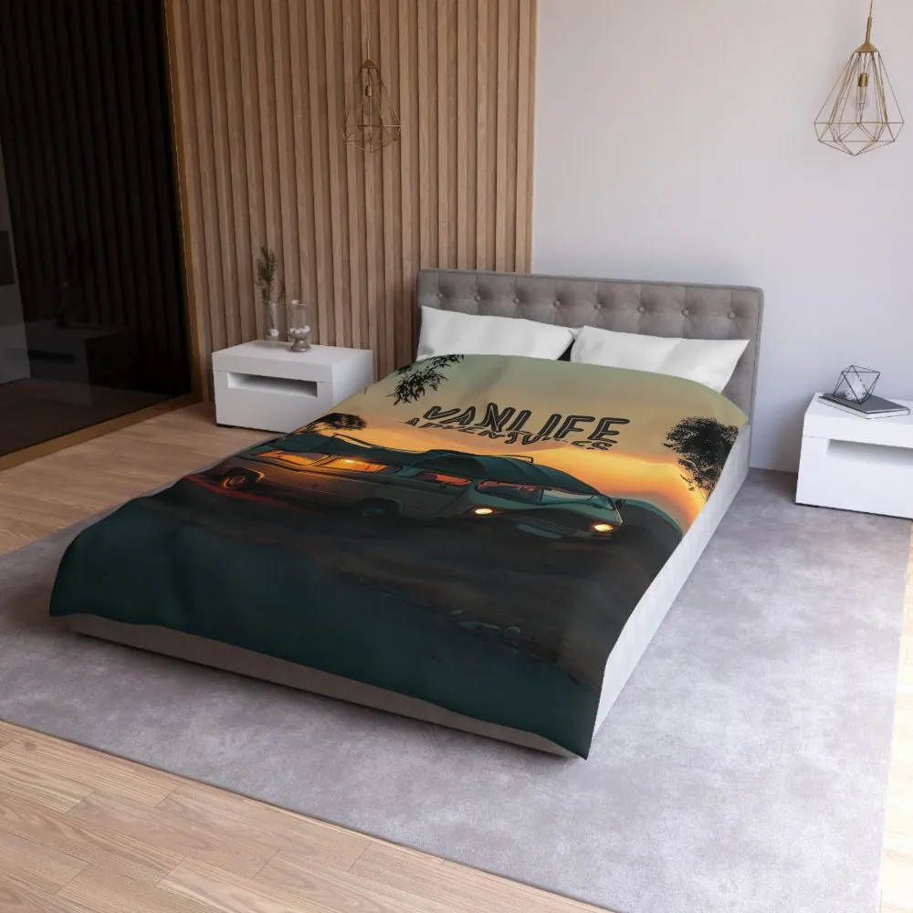 6458811866448081138_2048.jpeg Duvet Cover — 'Vanlife Adventures' Sunset Camper Bedding