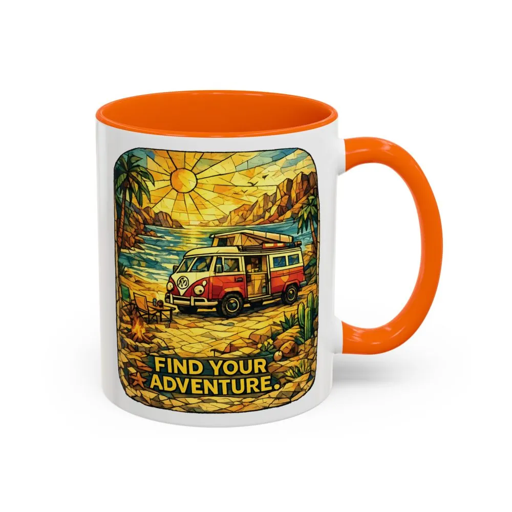 6466922235207035955_2048.jpeg Accent Coffee Mug (11, 15oz) — ""Find Your Adventure"" Design Cubic-Line