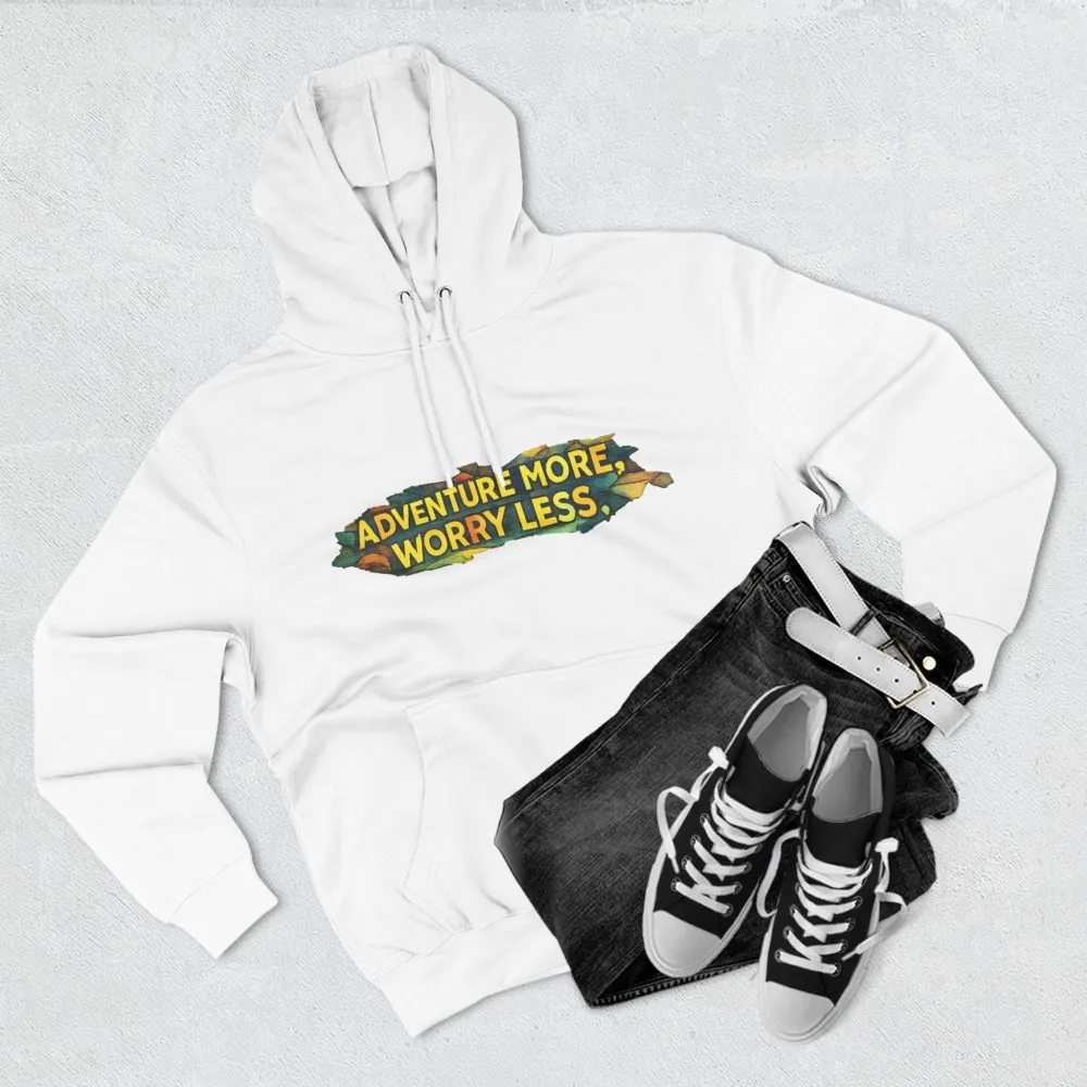 6472881539281766310_2048.jpeg Three-Panel Fleece Hoodie - "Adventure More Worry Less" Design Cubic-Line